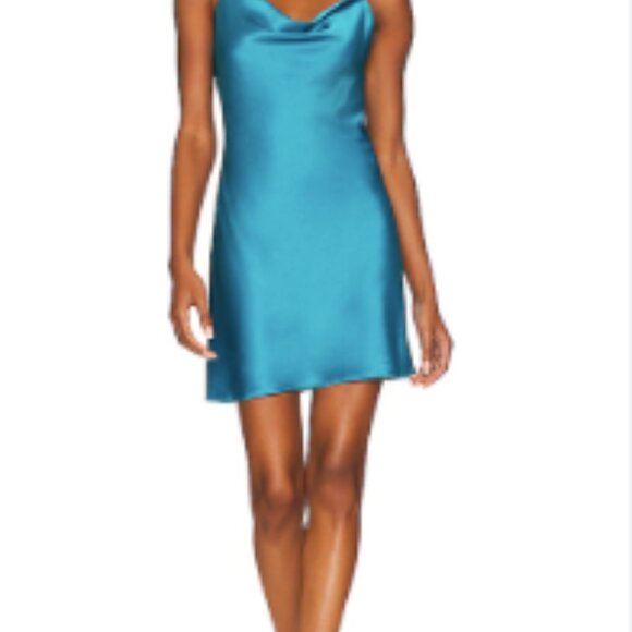 Harmony Mini Slip Dress Ocean Blue - Picture 5 of 6